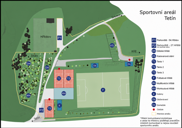 Mapa sportovní areál