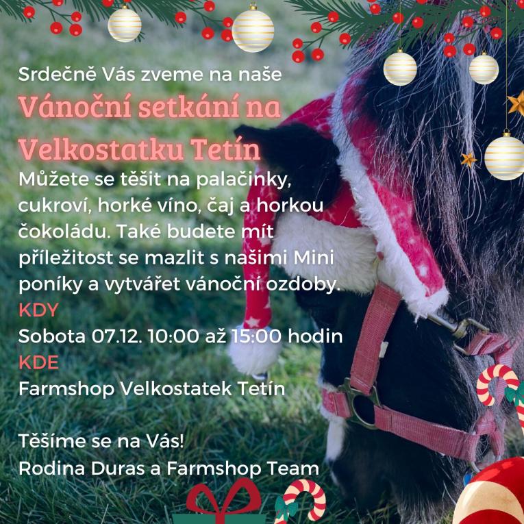 Vánoční setkání na&nbsp;Velkostatku Tetín