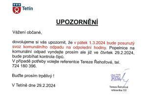 upozornění