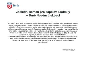  Kámen bude slavnostně požehnán při Mši svaté dne 21.9.2024 a zde bude také k vidění. Do té doby je unikátně ke zhlédnutí před oltářem v kostele sv. Ludmily a vy společně s průvodcem můžete kámen shlédnout.