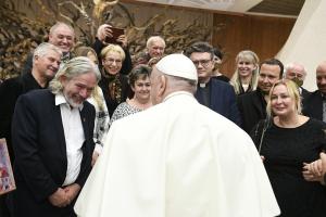 svatý otec František a starosta Martin Hrdlička
