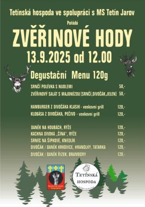 Degustace zvěřinových specialit